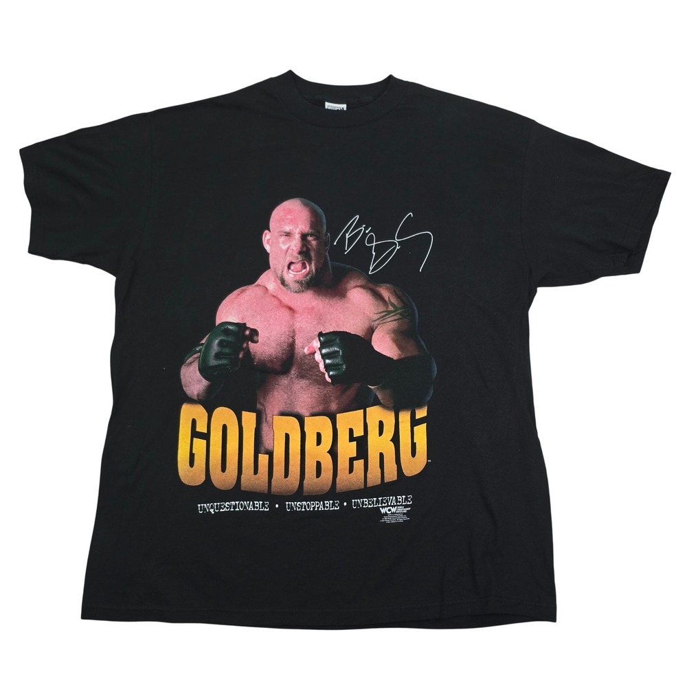 WCW Goldberg Unquestionable T-Shirt Mens XXL Black 1998 Vintage Wrestling USA